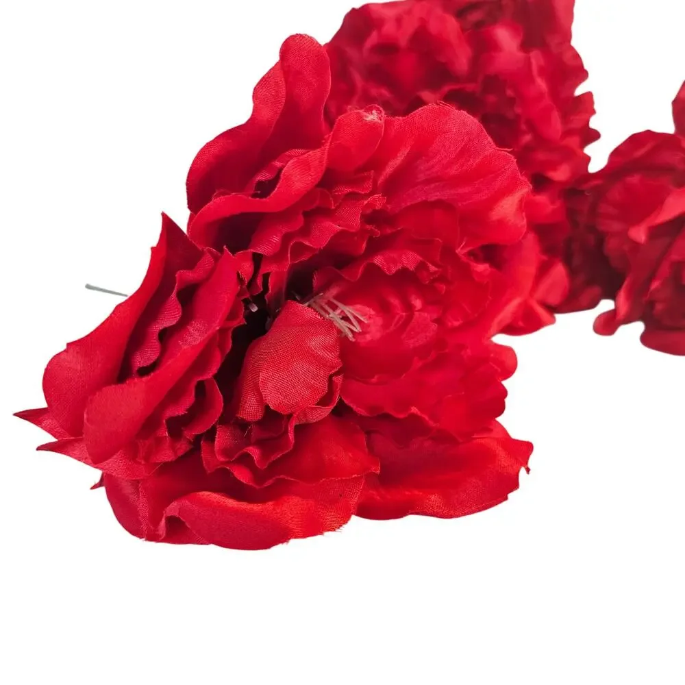 Artificial Red Peony Flower 20 Stems 6 Inch Large Faux Silk Wedding Floral Decor
